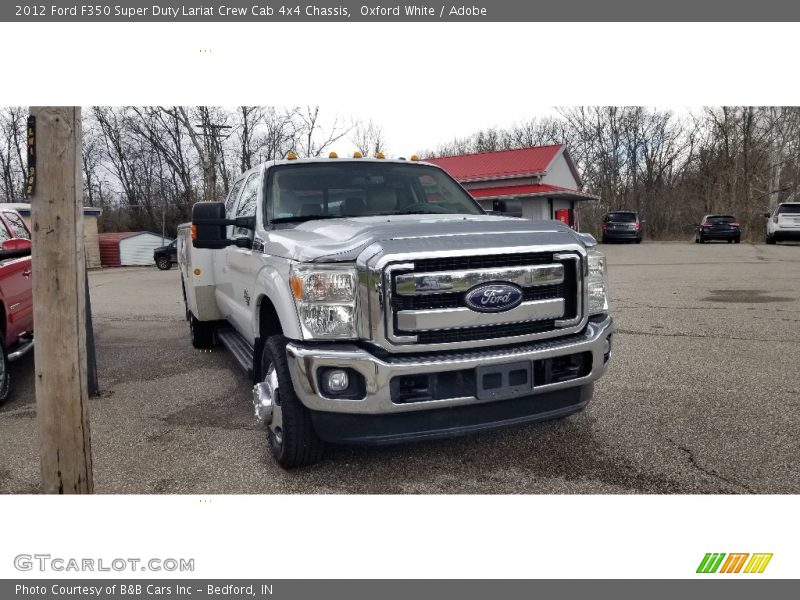 Oxford White / Adobe 2012 Ford F350 Super Duty Lariat Crew Cab 4x4 Chassis