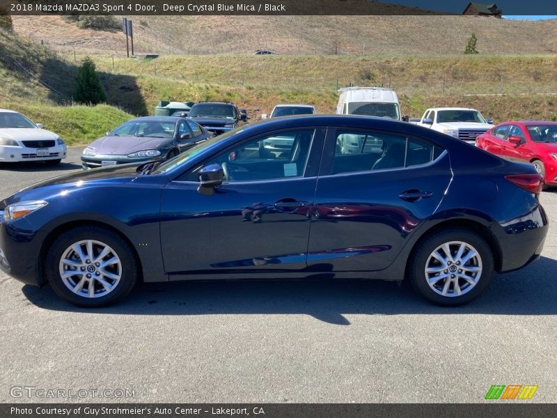Deep Crystal Blue Mica / Black 2018 Mazda MAZDA3 Sport 4 Door