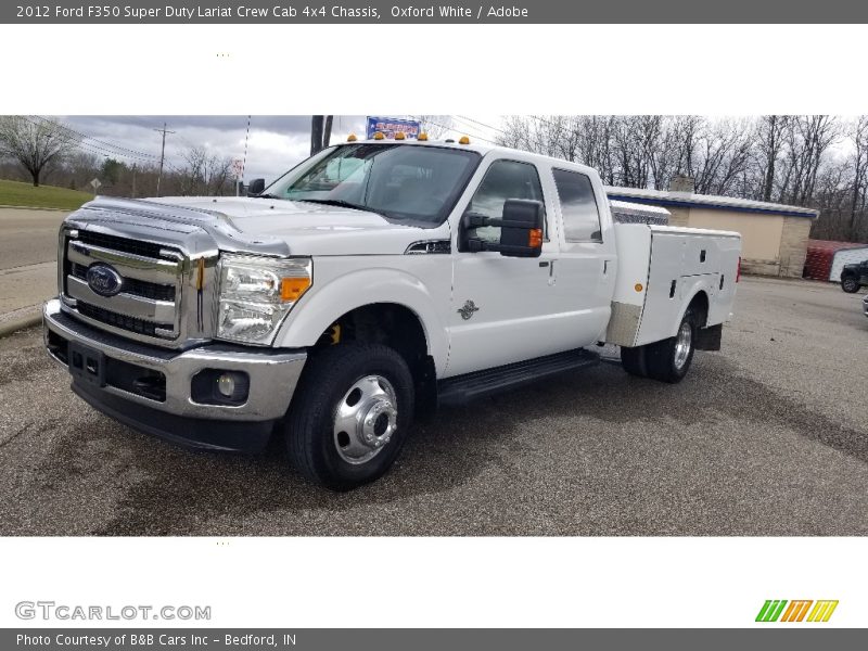 Oxford White / Adobe 2012 Ford F350 Super Duty Lariat Crew Cab 4x4 Chassis