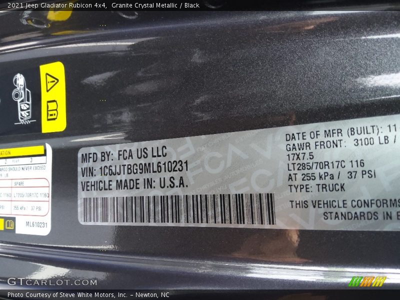 Granite Crystal Metallic / Black 2021 Jeep Gladiator Rubicon 4x4