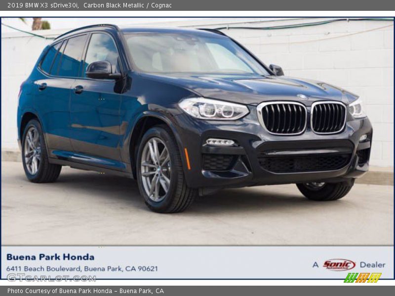 Carbon Black Metallic / Cognac 2019 BMW X3 sDrive30i