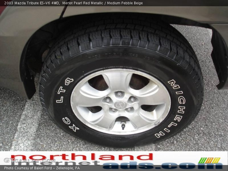 Merlot Pearl Red Metallic / Medium Pebble Beige 2003 Mazda Tribute ES-V6 4WD