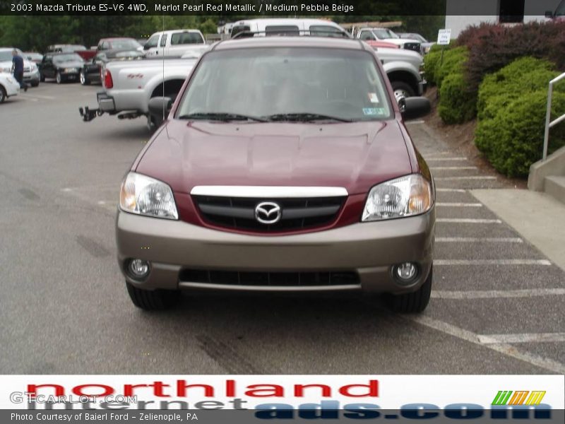 Merlot Pearl Red Metallic / Medium Pebble Beige 2003 Mazda Tribute ES-V6 4WD
