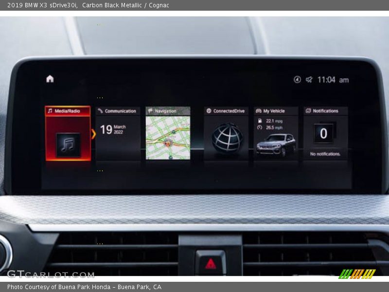 Carbon Black Metallic / Cognac 2019 BMW X3 sDrive30i