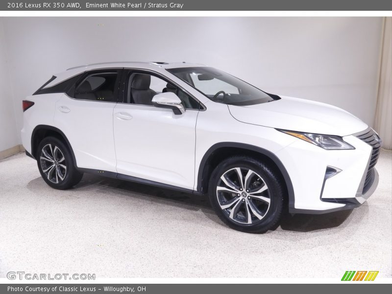 Eminent White Pearl / Stratus Gray 2016 Lexus RX 350 AWD