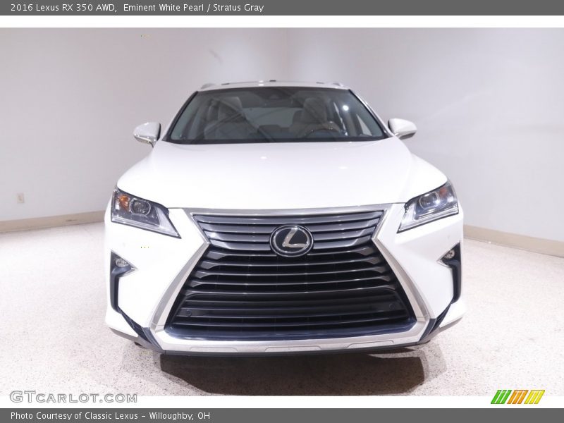Eminent White Pearl / Stratus Gray 2016 Lexus RX 350 AWD