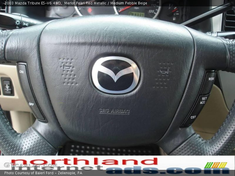 Merlot Pearl Red Metallic / Medium Pebble Beige 2003 Mazda Tribute ES-V6 4WD