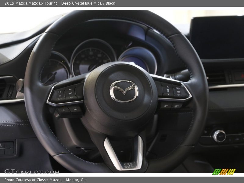 Deep Crystal Blue Mica / Black 2019 Mazda Mazda6 Touring