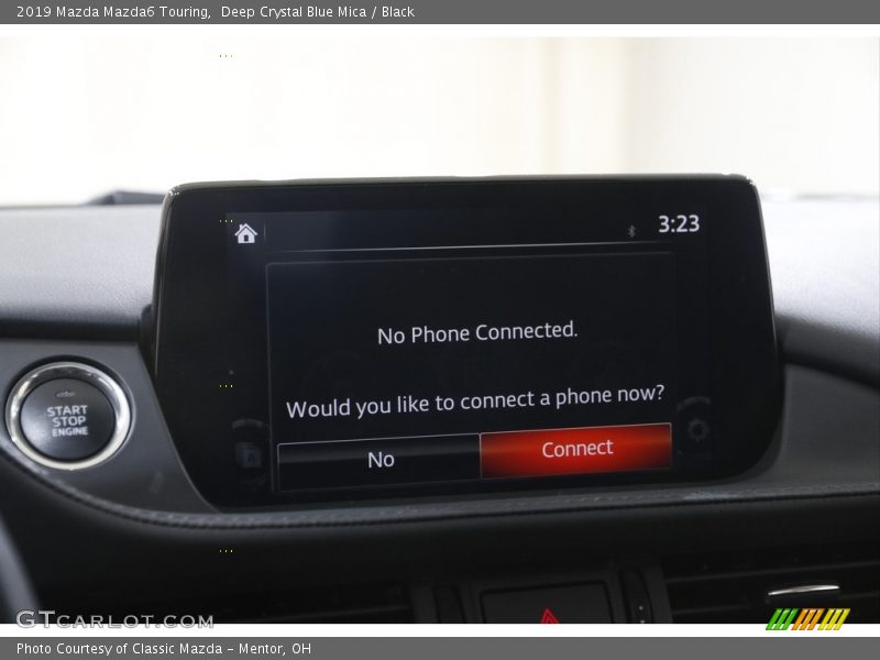 Deep Crystal Blue Mica / Black 2019 Mazda Mazda6 Touring