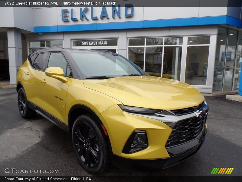 Nitro Yellow Metallic / Jet Black 2022 Chevrolet Blazer RS AWD