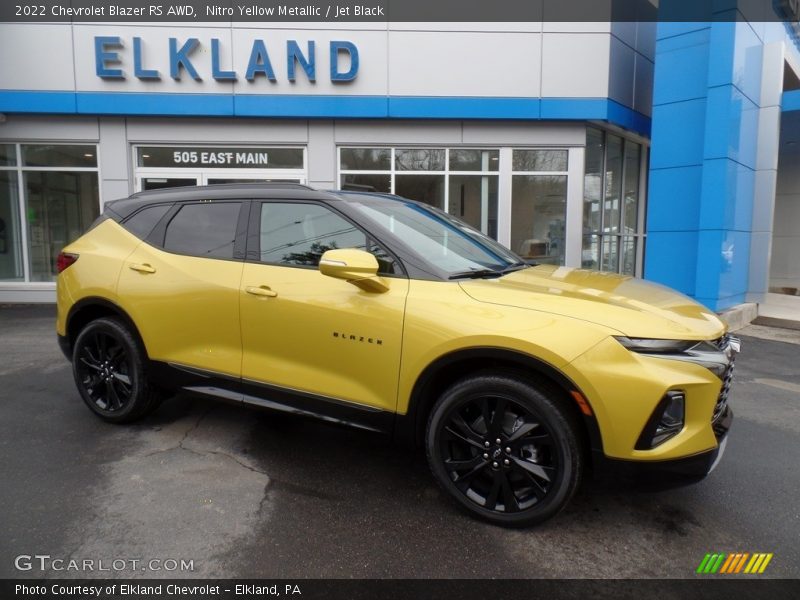 Nitro Yellow Metallic / Jet Black 2022 Chevrolet Blazer RS AWD