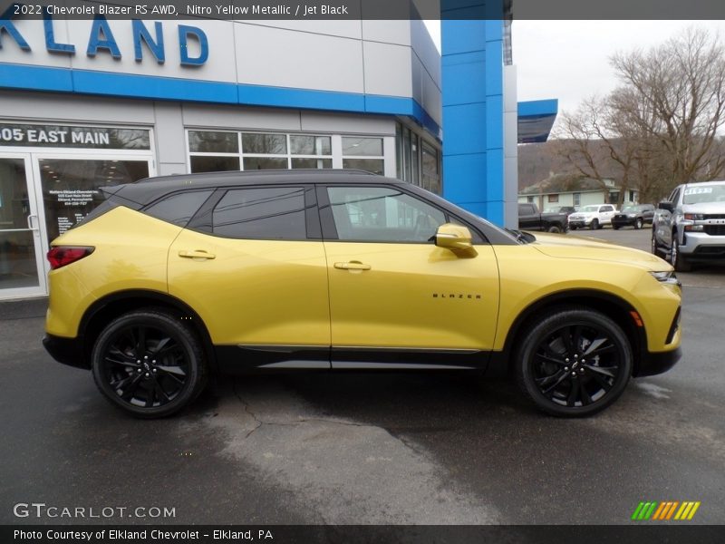 Nitro Yellow Metallic / Jet Black 2022 Chevrolet Blazer RS AWD