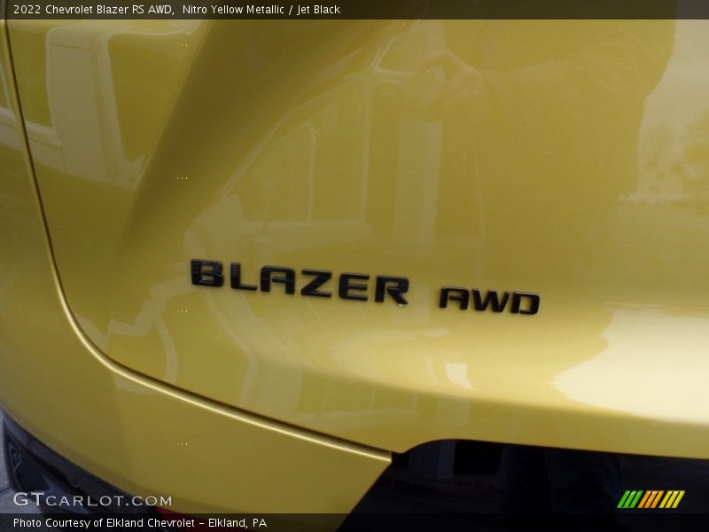 Nitro Yellow Metallic / Jet Black 2022 Chevrolet Blazer RS AWD