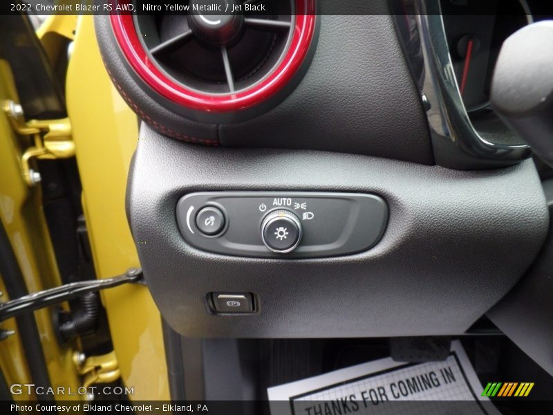 Nitro Yellow Metallic / Jet Black 2022 Chevrolet Blazer RS AWD