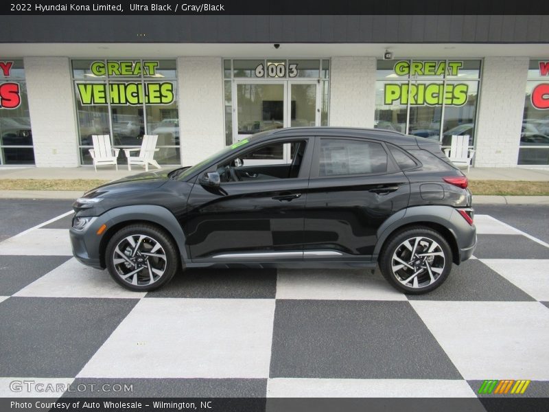 Ultra Black / Gray/Black 2022 Hyundai Kona Limited