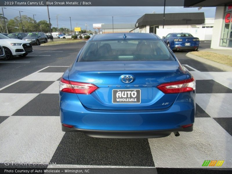 Blue Streak Metallic / Black 2019 Toyota Camry LE