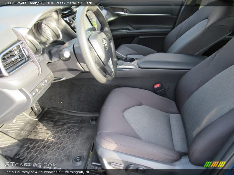 Blue Streak Metallic / Black 2019 Toyota Camry LE