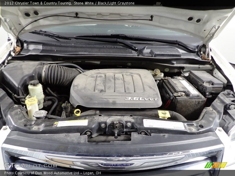 Stone White / Black/Light Graystone 2012 Chrysler Town & Country Touring