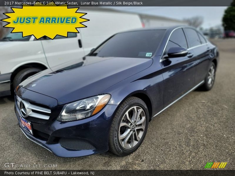 Lunar Blue Metallic / Silk Beige/Black 2017 Mercedes-Benz C 300 4Matic Sedan