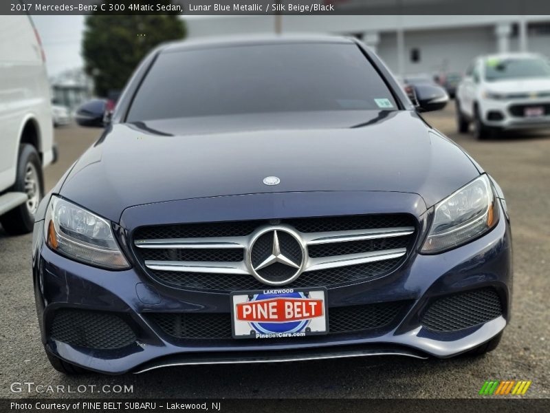 Lunar Blue Metallic / Silk Beige/Black 2017 Mercedes-Benz C 300 4Matic Sedan