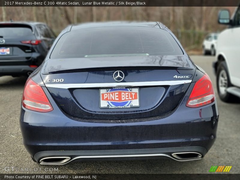 Lunar Blue Metallic / Silk Beige/Black 2017 Mercedes-Benz C 300 4Matic Sedan