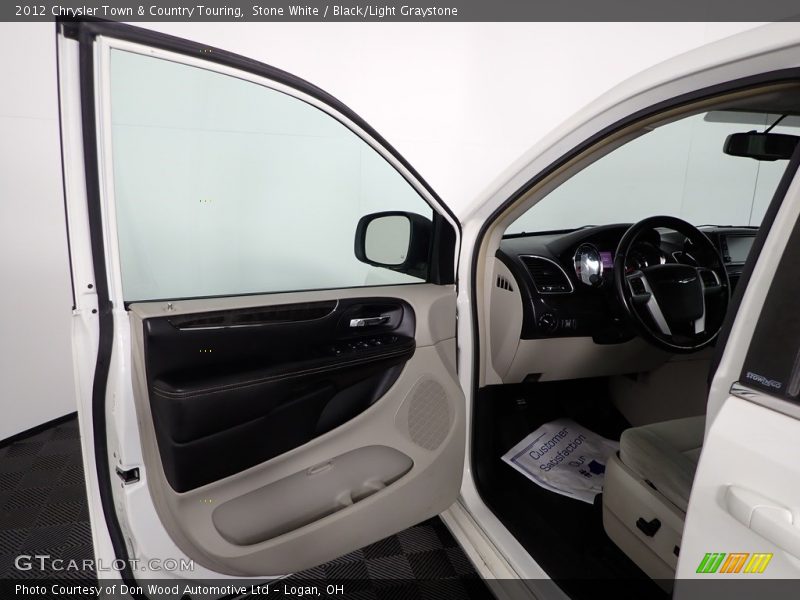Stone White / Black/Light Graystone 2012 Chrysler Town & Country Touring