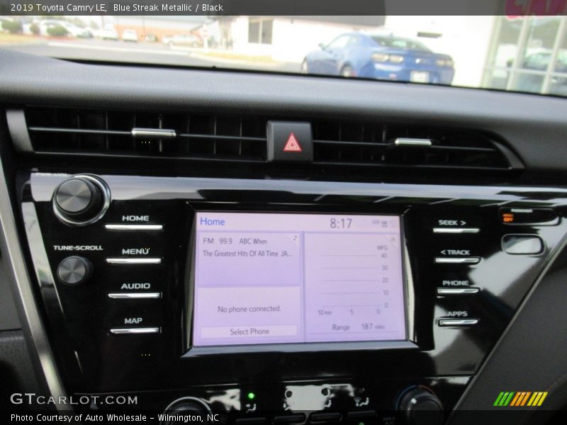 Blue Streak Metallic / Black 2019 Toyota Camry LE