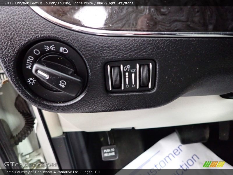 Stone White / Black/Light Graystone 2012 Chrysler Town & Country Touring