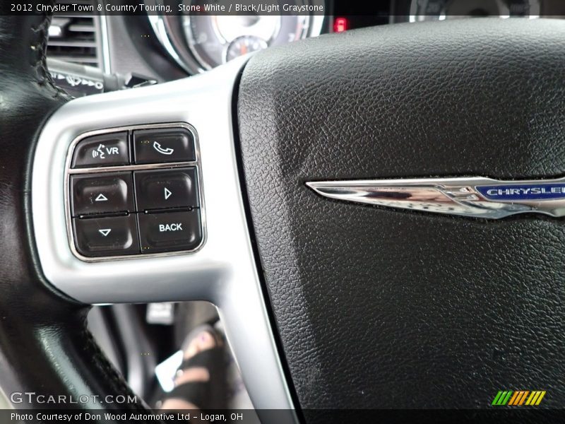 Stone White / Black/Light Graystone 2012 Chrysler Town & Country Touring