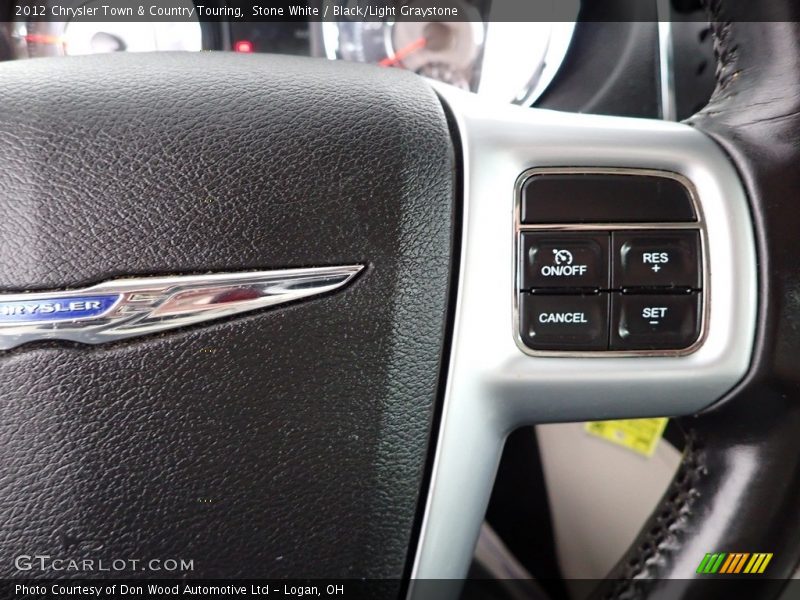 Stone White / Black/Light Graystone 2012 Chrysler Town & Country Touring