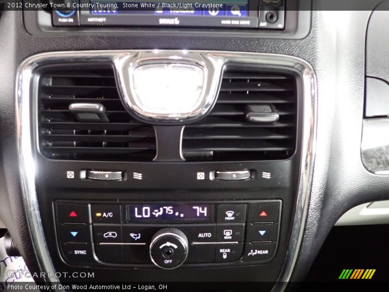 Stone White / Black/Light Graystone 2012 Chrysler Town & Country Touring