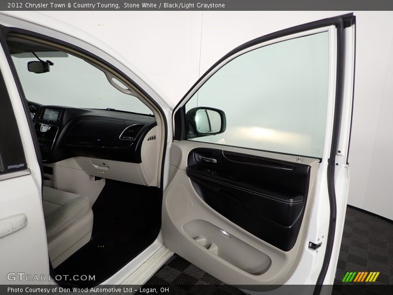 Stone White / Black/Light Graystone 2012 Chrysler Town & Country Touring