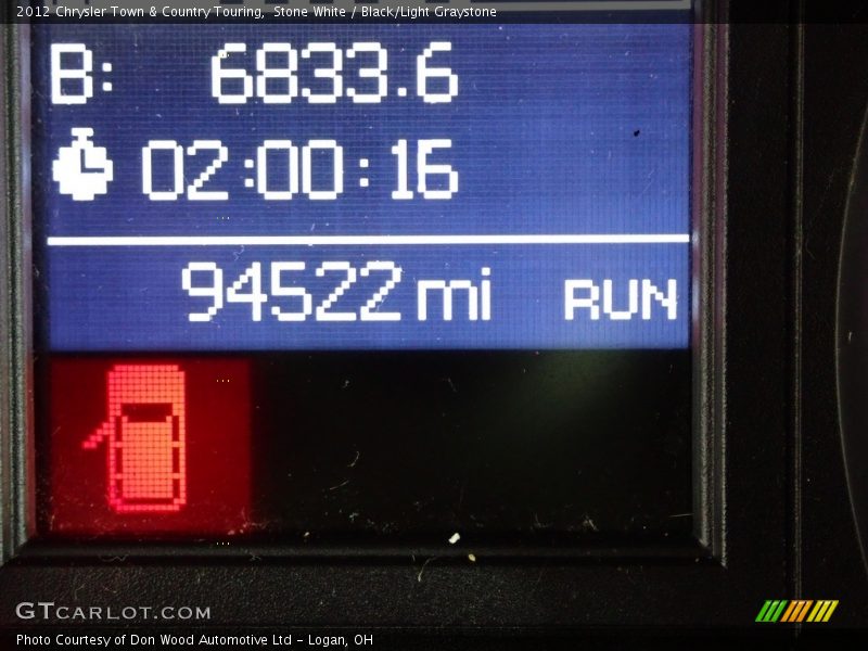 Stone White / Black/Light Graystone 2012 Chrysler Town & Country Touring