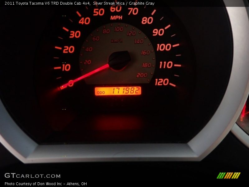 Silver Streak Mica / Graphite Gray 2011 Toyota Tacoma V6 TRD Double Cab 4x4