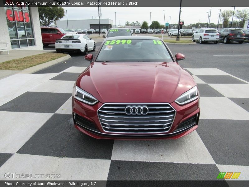 Matador Red Metallic / Black 2018 Audi A5 Premium Plus quattro Coupe