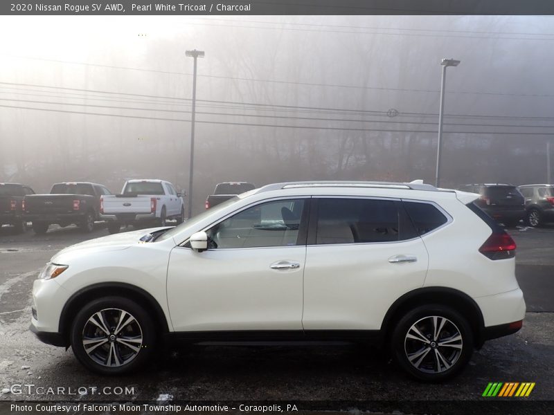 Pearl White Tricoat / Charcoal 2020 Nissan Rogue SV AWD