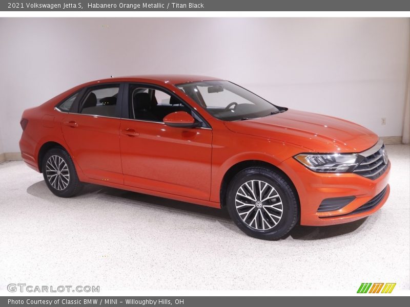 Habanero Orange Metallic / Titan Black 2021 Volkswagen Jetta S