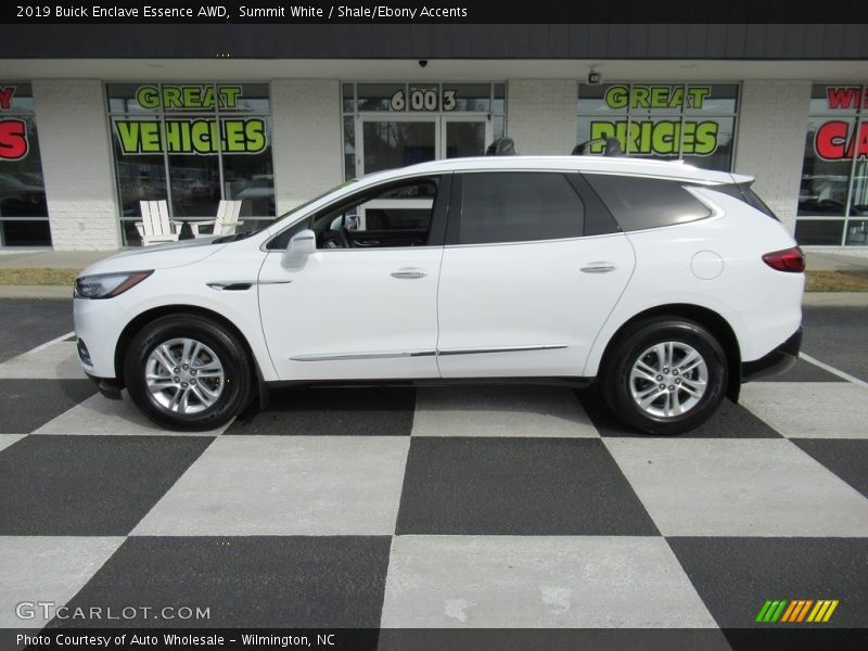 Summit White / Shale/Ebony Accents 2019 Buick Enclave Essence AWD