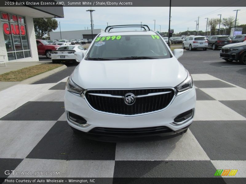 Summit White / Shale/Ebony Accents 2019 Buick Enclave Essence AWD
