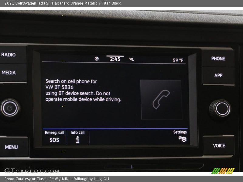 Habanero Orange Metallic / Titan Black 2021 Volkswagen Jetta S