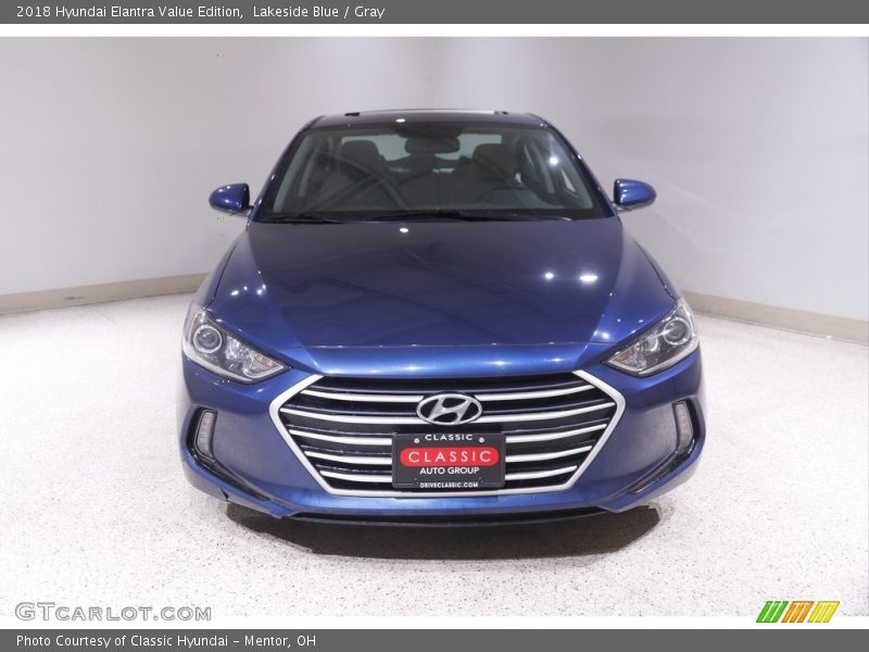 Lakeside Blue / Gray 2018 Hyundai Elantra Value Edition