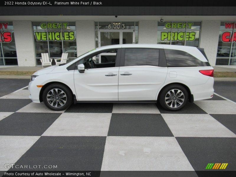 Platinum White Pearl / Black 2022 Honda Odyssey EX-L