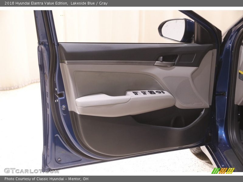 Lakeside Blue / Gray 2018 Hyundai Elantra Value Edition