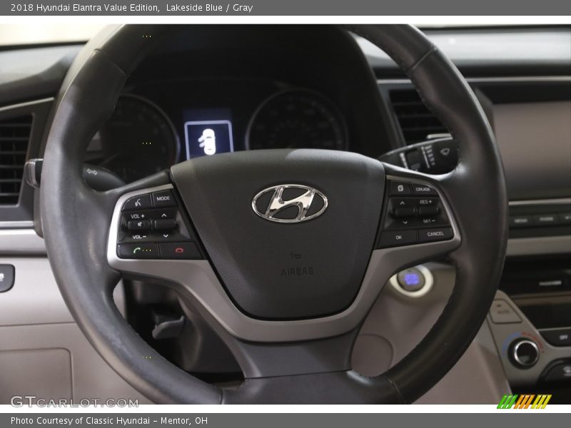 Lakeside Blue / Gray 2018 Hyundai Elantra Value Edition