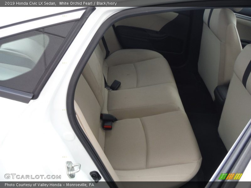 White Orchid Pearl / Black/Ivory 2019 Honda Civic LX Sedan