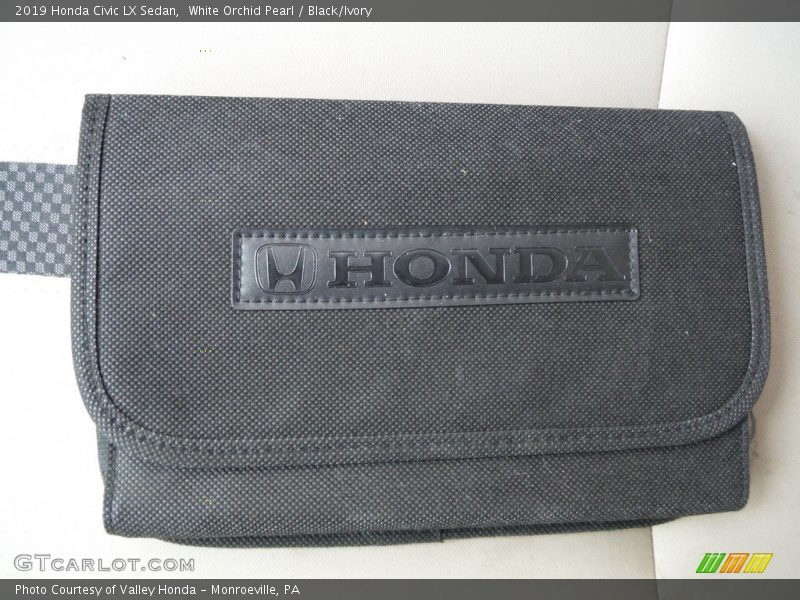 White Orchid Pearl / Black/Ivory 2019 Honda Civic LX Sedan