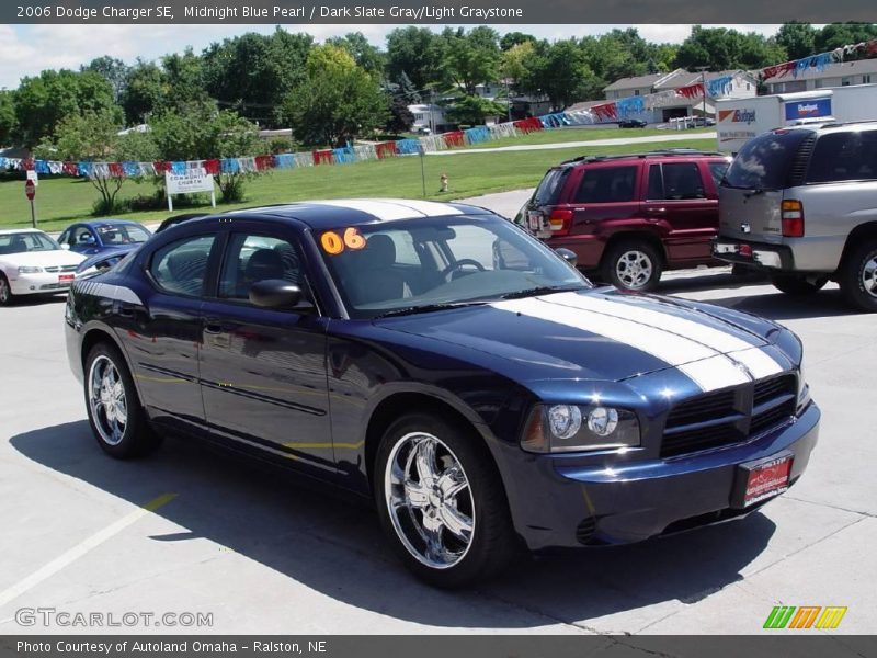 Midnight Blue Pearl / Dark Slate Gray/Light Graystone 2006 Dodge Charger SE