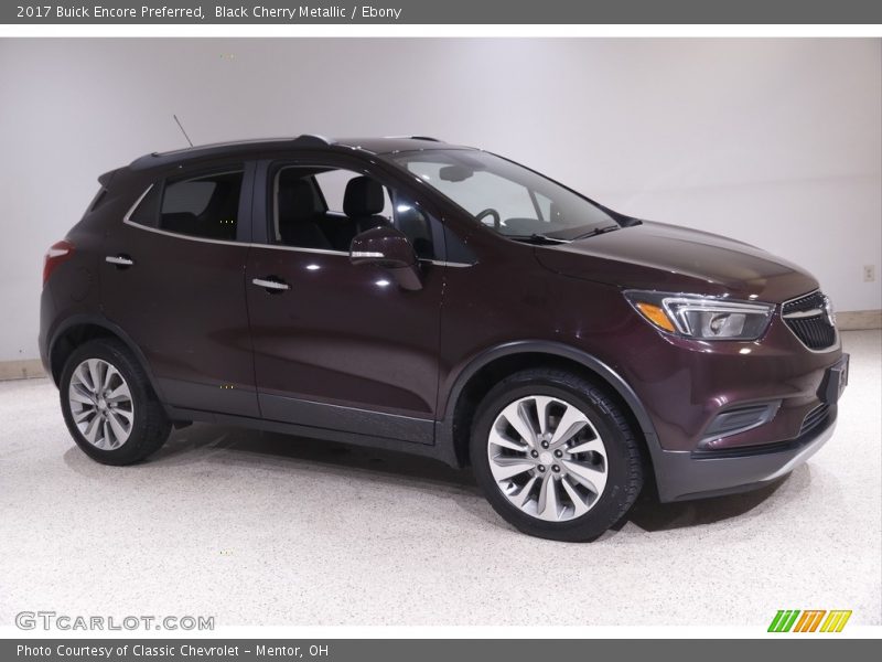 Black Cherry Metallic / Ebony 2017 Buick Encore Preferred