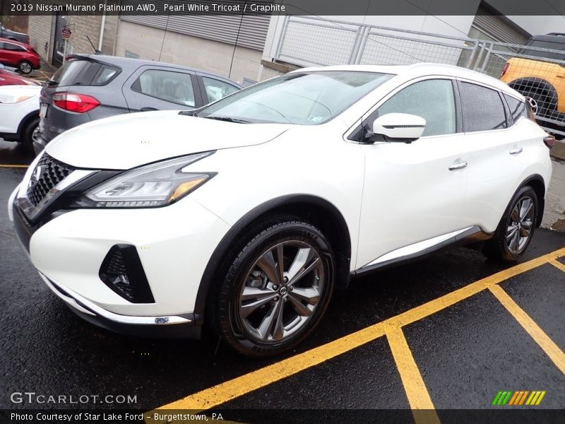 Pearl White Tricoat / Graphite 2019 Nissan Murano Platinum AWD