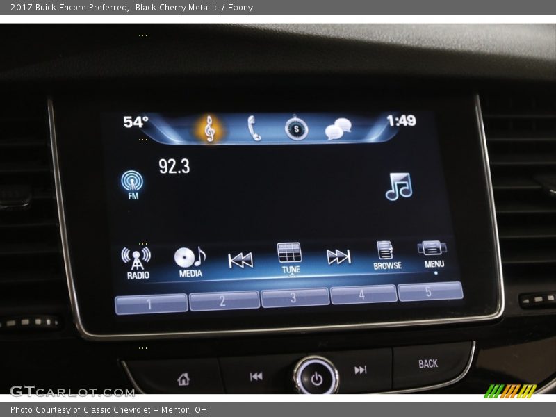 Black Cherry Metallic / Ebony 2017 Buick Encore Preferred
